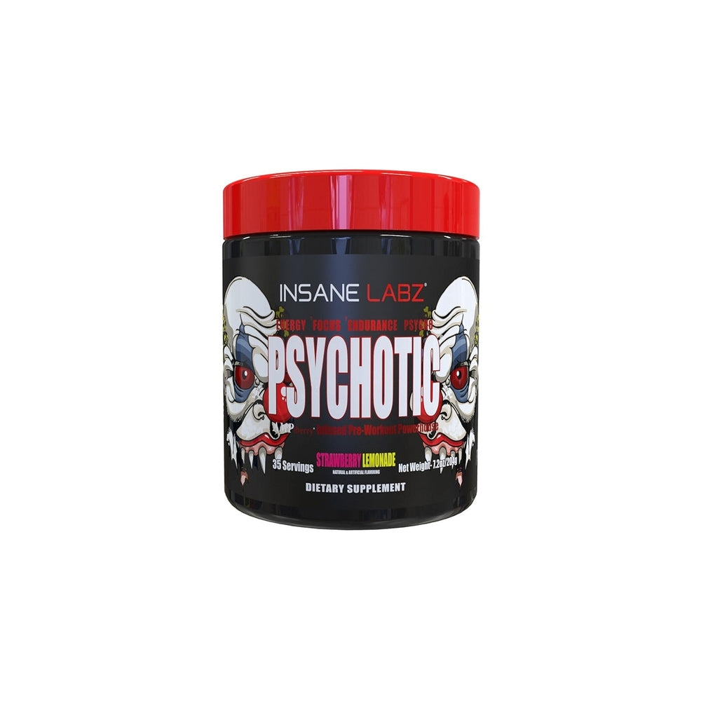 Psychotic Red Insane Labz, 223g, strawberry lemonade.
