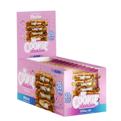 My Cookie Dealer 12 UNIDADES  Sabores: Candy ganache- butter & jelly-Birthday Cake -Bianco & Al Latte- Pan de Miel – Cookies & cream.