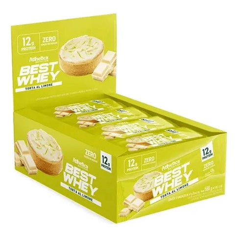 Barra Best Whey Zero Athletica, 49g, torta al limone.