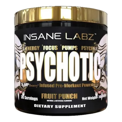 Psychotic Gold USA Insane Labz, 204g, fruit punch.