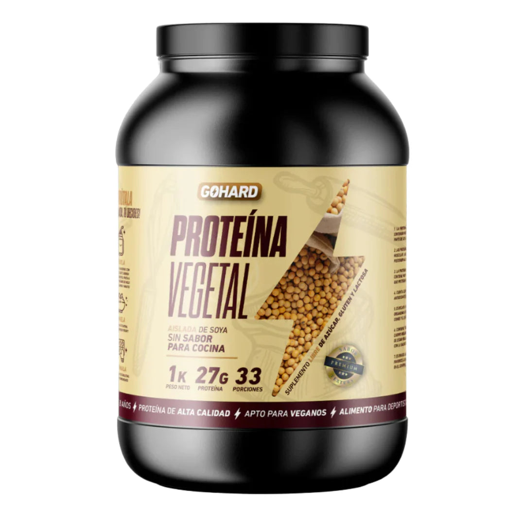 Proteína Vegetal GoHard, 1kg, sin sabor para cocinar.