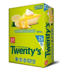 Barra Twenty's 21g proteína, 60g, lemon cheesecake.