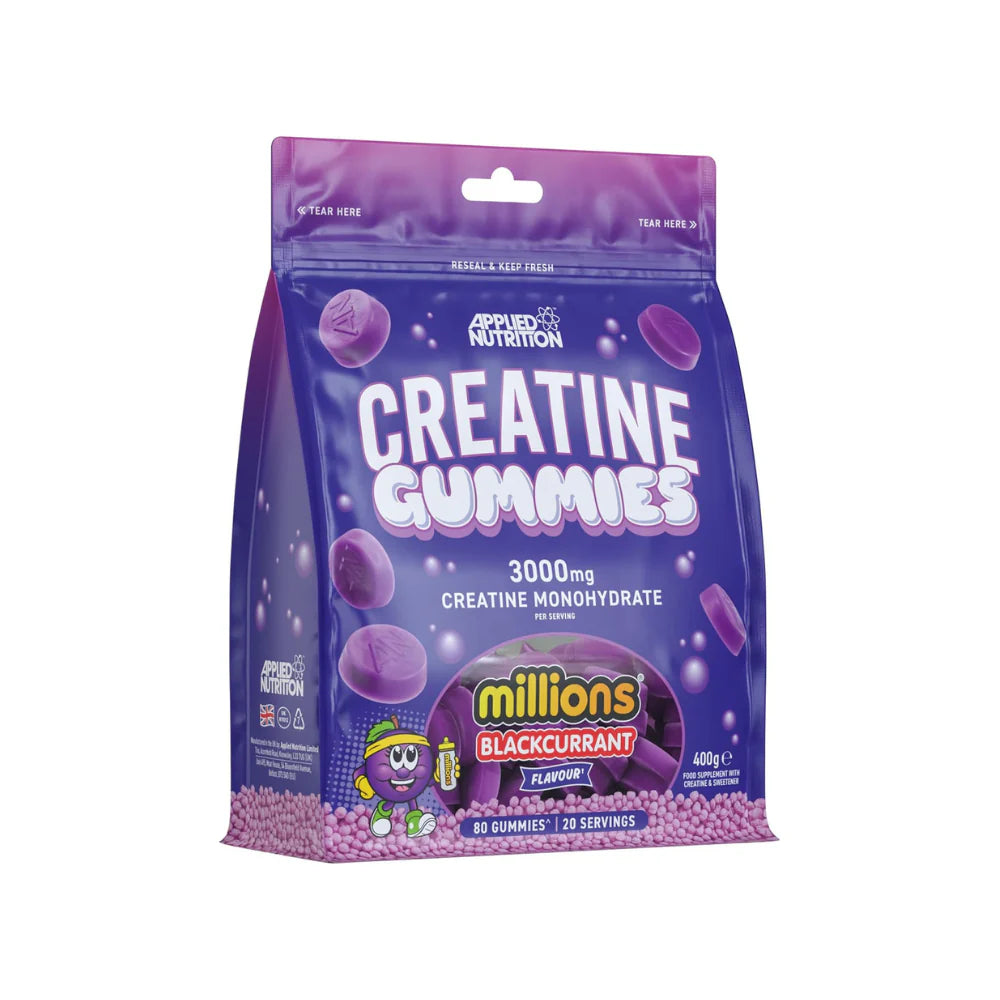 Creatina GUMMIES Applied Nutrition, blackcurrant.