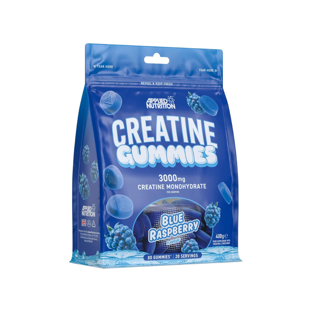 Creatina GUMMIES Applied Nutrition, blue raspberry.