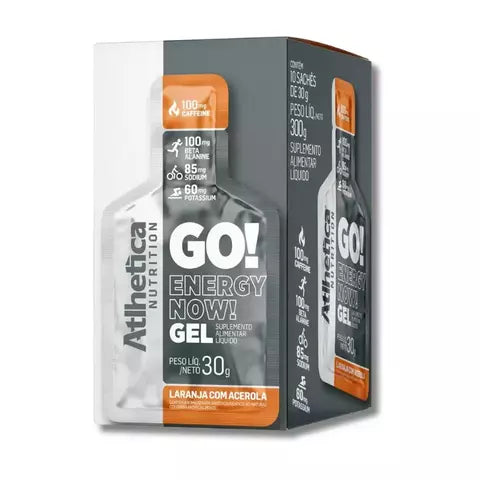 Gel Go! Energy Now Atlhetica, naranja y acerola.