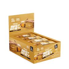 Barra Best Whey Zero Athletica, 49g, pan de miel.