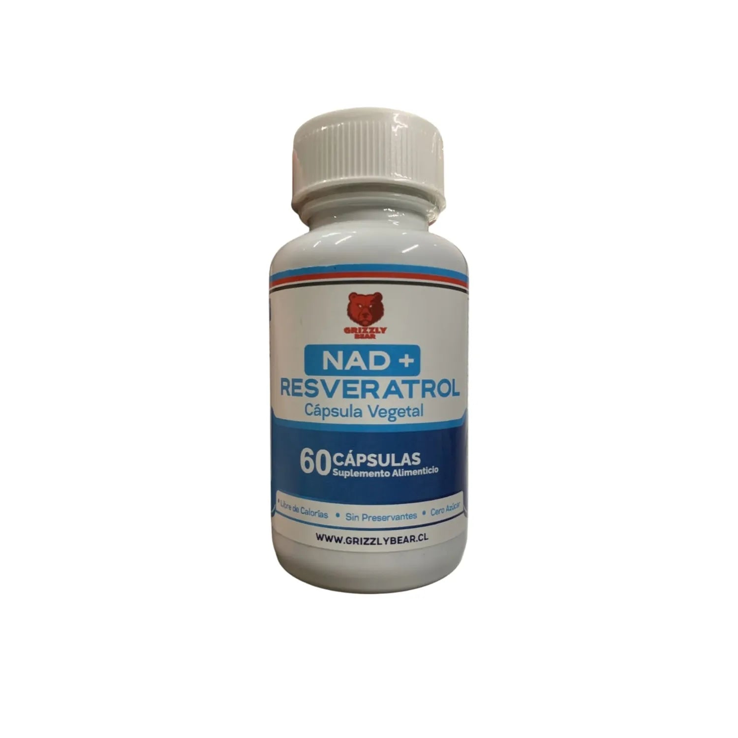 NAD + Resveratrol Vegetal Grizzly Bear, 60 caps.